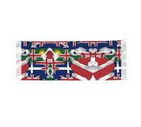 DUWAA Écharpe avec drapeau des îles Turques et Caïques Map03 - Impression cachemire - Pour femme - Cadeau d'hiver - Châles et châles pashmina