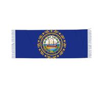 DUWAA Écharpe d'hiver en cachemire imprimé drapeau du New Hampshire pour femme, cadeau d'hiver, châles et écharpes pashmina