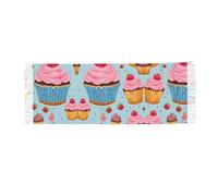 DUWAA Écharpe pour femme avec motif cupcake imprimé cachemire pour femme - Cadeau d'hiver - Châles et châles pashmina