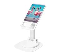 DUWAA Flamingo Beach Print Support de téléphone portable rotatif à 360 °, support de téléphone portable réglable, support de téléphone portable pliable