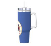 DUWAA Grand gobelet avec poignée pour un usage quotidien Motif drapeau de l'État du Minnesota