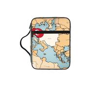 DUWAA Grande capacité de couverture de la Bible imprimé carte de la Turquie 26 × 20 cm, sac fourre-tout pour les femmes et les chrétiens