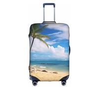 DUWAA Hello Hawaii Housse de bagage de voyage imperméable à l'eau et à la poussière Protection élastique pour bagages, blanc, X-Large