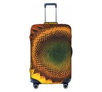 DUWAA Housse de protection élastique pour valise de 45,7 à 81,3 cm avec imprimé tournesol You Are My Sunshine, blanc, Large