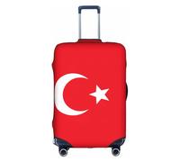 DUWAA Housse de protection élastique pour valise, imperméable et résistante à la poussière, motif drapeau de la Turquie, blanc, X-Large