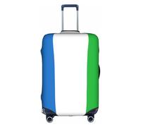 DUWAA Housse de protection élastique pour valises de 45,7 à 81,3 cm - Motif drapeau de la Sierra Leone, blanc, X-Large