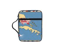 DUWAA Îles Turques et Caïques 04 Impression 26 × 20 cm Grande Capacité Bible Cover Case, Étudier Fournitures Sac Fourre-tout pour Femmes et Chrétiens