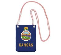 DUWAA Kansas State Flag Print Sac à bandoulière pour femme, sac à main, mini sac de voyage, sac de sport, téléphone portable