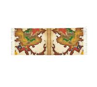 DUWAA Kingdom Of Bhoutan Map03 Écharpe pour femme avec impression cachemire