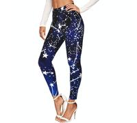 DUWAA Legging de sport imprimé étoilé pour le yoga, la course à pied, le voyage