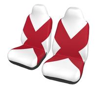 DUWAA Lot de 2 housses de siège intérieures antidérapantes pour sièges avant, compatibles avec la plupart des SUV, camions, berlines - Imprimé drapeau de l'État de l'Alabama