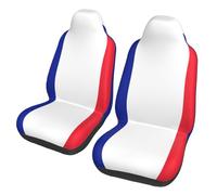DUWAA Lot de 2 housses de siège intérieures antidérapantes pour sièges avant, compatibles avec la plupart des SUV, camions, berlines - Motif drapeau français