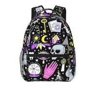 DUWAA Magic Witchcraft Sac à bandoulière avec 1 grande, 1 poche avant et 2 poches latérales, résistant à l'eau pour adultes
