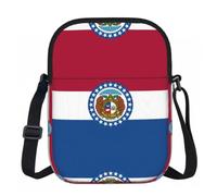 DUWAA Missouri State Flag Print Adjustable Strap Oxford Sling Bag, Petit sac à bandoulière résistant à l'eau pour voyage