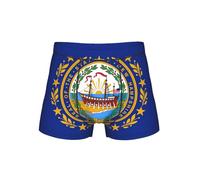 DUWAA New Hampshire State Flag Print Slip Soft Slip Underwear With 3D U Shape Pouch, Moisture Anti-Moisture Fabric Underwear Men S-4xl, Noir , M