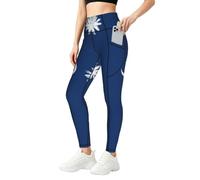 DUWAA Pantalon de yoga pour femme avec poches et taille élastique imprimé drapeau de la Caroline du Sud, Noir , 3XL