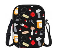 DUWAA Petit sac à bandoulière antivol avec fermeture éclair et sangle réglable