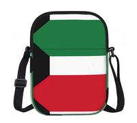 DUWAA Petit sac à bandoulière antivol avec fermeture éclair et sangle réglable Motif drapeau du Koweït