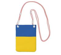 DUWAA Petit sac à bandoulière imprimé drapeau de l'Ukraine pour femme, tendance, sac à main pour téléphone avec sangle réglable, pour randonnée, voyage, rose, Taille unique
