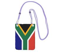 DUWAA Petit sac à bandoulière tendance avec sangle réglable pour femme - Motif drapeau de l'Afrique du Sud, violet, Taille unique