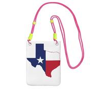 DUWAA Petit sac à bandoulière tendance avec sangle réglable pour femme - Motif drapeau du Texas, Fuchusia, Taille unique