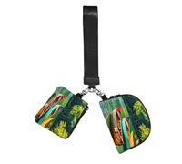 DUWAA Petite pochette double avec dragonne, sac à main de voyage avec boucles détachables