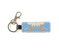 DUWAA Porte-clés en cuir synthétique avec imprimé drapeau des îles Marshall Map01, porte-clés universel pour homme et femme