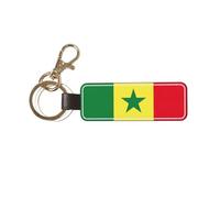 DUWAA Porte-clés universel en cuir imprimé drapeau du Sénégal