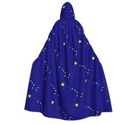 DUWAA Robe à capuche avec imprimé drapeau de l'État de l'Alaska pour Halloween, cosplay, cape de magicien, corbeau