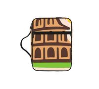 DUWAA Rome Colisée Tree Sun Lands Imprimer Multi Fonctionnel Bible Sac Cosmétique avec Poignée Imperméable Trousse avec Compartiments
