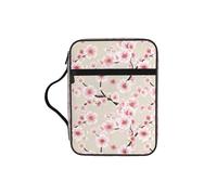 DUWAA Rose Cherry Blossoms. Impression 26 × 20 cm Grande capacité Bible Cover Case, études Fournitures Sac fourre-tout pour femmes et chrétiens