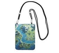 DUWAA Sac à bandoulière imprimé carte du monde pour femme, sac à bandoulière, mini sac de voyage, sac de sport, téléphone portable