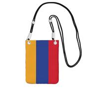 DUWAA Sac à bandoulière imprimé drapeau de l'Arménie pour femme, sac à bandoulière, sac à main, mini sac de voyage, sac de sport, téléphone portable, noir, Taille unique