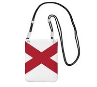 DUWAA Sac à bandoulière imprimé drapeau de l'État de l'Alabama pour femme, sac à main, mini sac de voyage, sac de sport, téléphone portable, noir, Taille unique