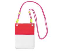 DUWAA Sac à bandoulière imprimé drapeau indonésien pour femme, sac à bandoulière, sac à main, mini sac de voyage, sac pour téléphone, portefeuille, Fuchusia, Taille unique