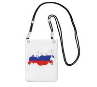 DUWAA Sac à bandoulière imprimé drapeau russe pour femme, sac à bandoulière, mini sac de voyage, sac de sport, téléphone portable, noir, Taille unique