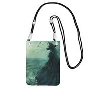 DUWAA Sac à bandoulière imprimé inspiré de la sorcière de mer pour femme, sac à bandoulière, mini sac de voyage, sac de sport, téléphone portable, noir, Taille unique