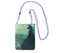DUWAA Sac à bandoulière imprimé inspiré de la sorcière de mer pour femme, sac à bandoulière, mini sac de voyage, sac de sport, téléphone portable, violet, Taille unique