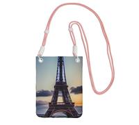 DUWAA Sac à bandoulière imprimé Tour Eiffel pour femme, sac à bandoulière, mini sac de voyage, sac de sport, téléphone portable, rose, Taille unique