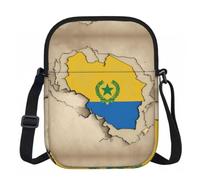 DUWAA Sac à bandoulière Oxford à sangle réglable avec drapeau de position du Rwanda - Petit sac à bandoulière résistant à l'eau pour les voyages