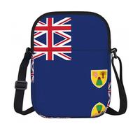 DUWAA Sac à bandoulière Oxford avec imprimé drapeau des îles Turques et Caïques - Résistant à l'eau - Réglable - Pour femme - Voyage - Usage quotidien