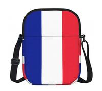 DUWAA Sac à bandoulière Oxford avec imprimé drapeau français, sac à main réglable résistant à l'eau pour femme, voyage, usage quotidien