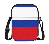 DUWAA Sac à bandoulière Oxford avec imprimé drapeau russe, sac à main réglable résistant à l'eau pour femme, voyage, usage quotidien