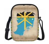 DUWAA Sac à bandoulière Oxford avec sangle réglable et imprimé drapeau des Bahamas Map01, petit sac à main à bandoulière résistant à l'eau pour les voyages