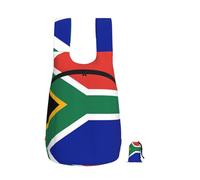 DUWAA Sac à dos anti-déchirure avec drapeau de l'Afrique du Sud pour hommes et femmes, sac de courses pliable, sac à dos ultra léger, sac à dos de camping, sac de