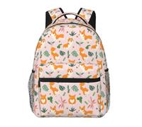 DUWAA Sac à dos de camping avec bretelles réglables - Sac à dos robuste pour ordinateur portable - Imprimé Corgi - Petite taille