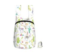 DUWAA Sac à dos pliable ultra léger en alpaga lama cactus drapeau montagne imprimé anti-déchirure pour homme femme sac à dos de camping sac à dos de travail