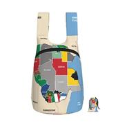 DUWAA Sac à dos portable avec imprimé carte du Soudan du Sud, pliable et léger, sac à dos à bandoulière pour voyage, randonnée en plein air