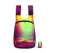 DUWAA Sac à dos portable avec imprimé coloré de rêve, pliable et léger, sac à dos de rangement pour voyage en plein air