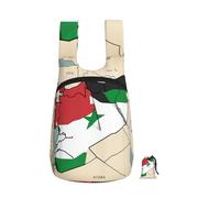 DUWAA Sac à dos portable avec imprimé drapeau de la République arabe syrienne Map03, pliable, léger, sac à dos de rangement pour voyage, randonnée en plein air